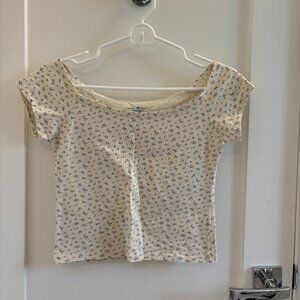 BRANDY MELVILLE flower tee O/S